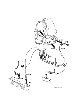 Thermostat, oil hoses, (1986-1989) , B202, A