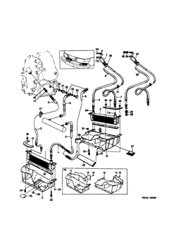 Oil cooler - Engine and aut. transm., (1986-1989) , A