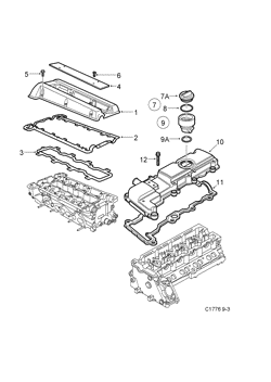 Valve cover, (1998-2003) , 4-CYL