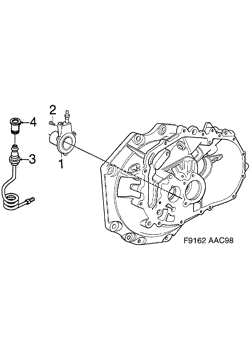 Release bearing - Slave cylinder, (1998-2003) , M