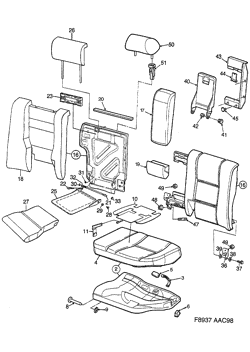 Rear seat, (1998-2003) , 3D,5D