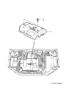 Engine bay cover, (2003-2004) , D223L