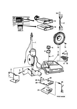 Electrical aerial - Loudspeaker, (1990-1993) , Also valid for CV 1994