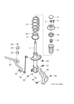 Springs and shock absorber, (2003-2005) , 4D,CV