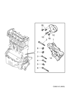 Engine suspension - Motor, (2006-2010) , Z19DTH