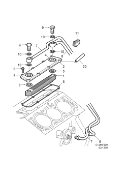 Oil cooler, (1994-1997) , 6-CYL