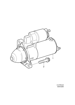 Starter motor, (1998-2003) , B308E