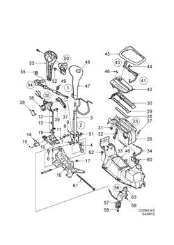 Gear selector lever, (1998-2001) , A