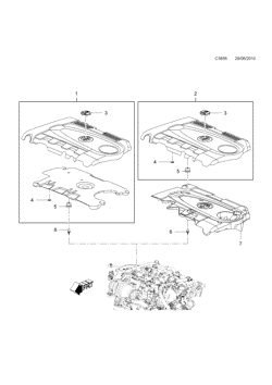 Engine bay cover, (2010-2011) , A20DTH,A20DTR