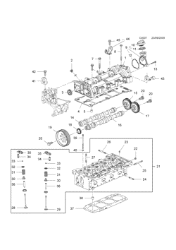 Cylinder head - Valve cover, (2010-2011) , A20DTH,A20DTR