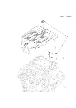 Engine bay cover, (2010-2011) , A28NET,A28NER