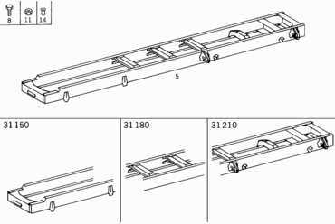120 FRAME ASSEMBLY, SCREW CONNECTION PARTS