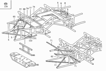 185 SUBSTRUCTURE FRAMEWORK ABOVE REAR AXLE