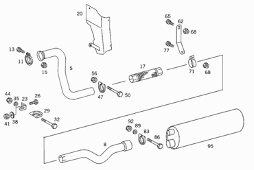 040 EXHAUST SYSTEM W/SIDE MOUNTED TAIL PIPE
