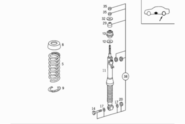 135 REAR SPRINGS AND SUSPENSION USED WITH SELF-LEVELLING DEVICE