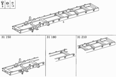 120 FRAME ASSEMBLY, SCREW CONNECTION PARTS