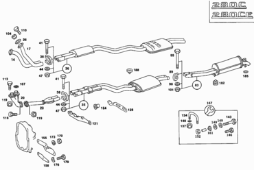 210 EXHAUST SYSTEM USED ON SIX-CYLINDER GASOLINE VEHICLES