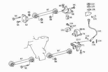 335 CENTRAL BEARING,REAR AXLE CONTROL ARM