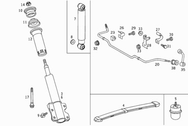 160 FRONT AXLE TORSION BAR & SHOCK ABSORBERS