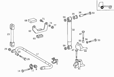 180 FRONT AXLE TORSION BAR & SHOCK ABSORBERS