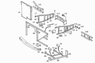 220 REAR SUBSTRUCTURE FRAMEWORK, BEHIND REAR AXLE