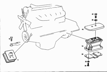001 RUBBER MOUNTING TO ENGINE SUPPORT