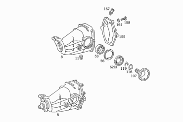 015 REAR AXLE HOUSING WITH DIFFERENTIAL
