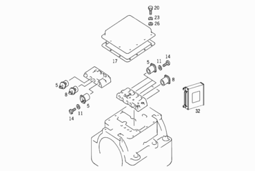 500 CENTRAL VALVE BODY ASSEMBLY AND ATTACHMENT PARTS