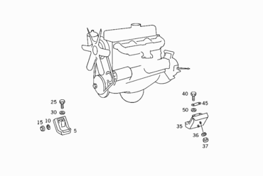 001 RUBBER MOUNTING TO ENGINE SUPPORT