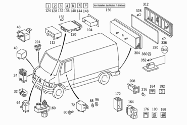 Блок предохранителей мерседес т1 FG 602.367 - ELECTRICAL EQUIPMENT EPC Online WebAutoCats.com