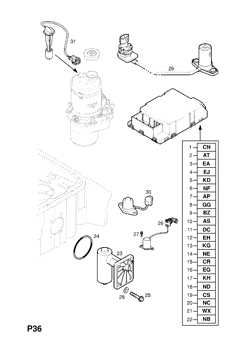 MULTI-FUNCTION DISPLAY ASSOCIATED PARTS