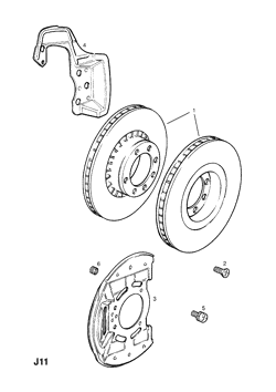 FRONT BRAKE DISC AND SHIELD