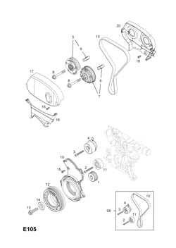 TIMING BELT,GEAR AND PULLEYS