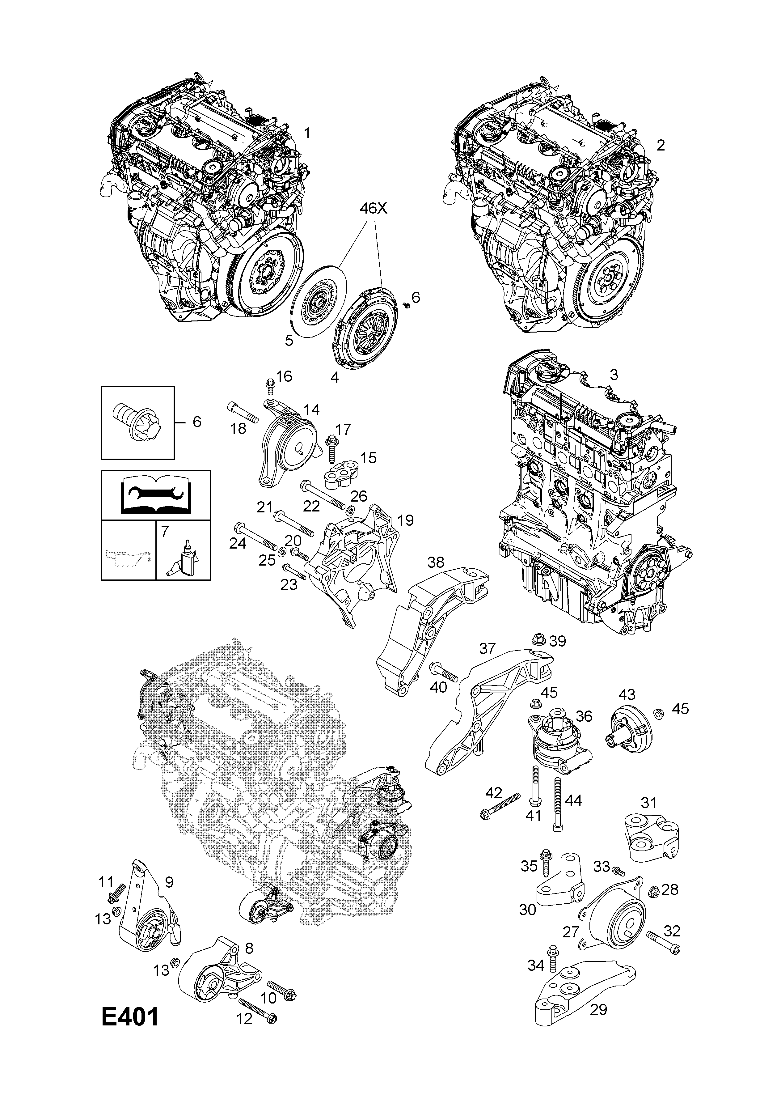Opel ZAFIRA-B - Motor,completo > EPC Online > WebAutoCats.com