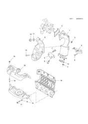 EXHAUST MANIFOLD, CATALYTIC CONVERTER AND FRONT PIPE