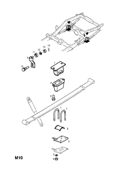 REAR SPRING ATTACHING PARTS (CONTD.)