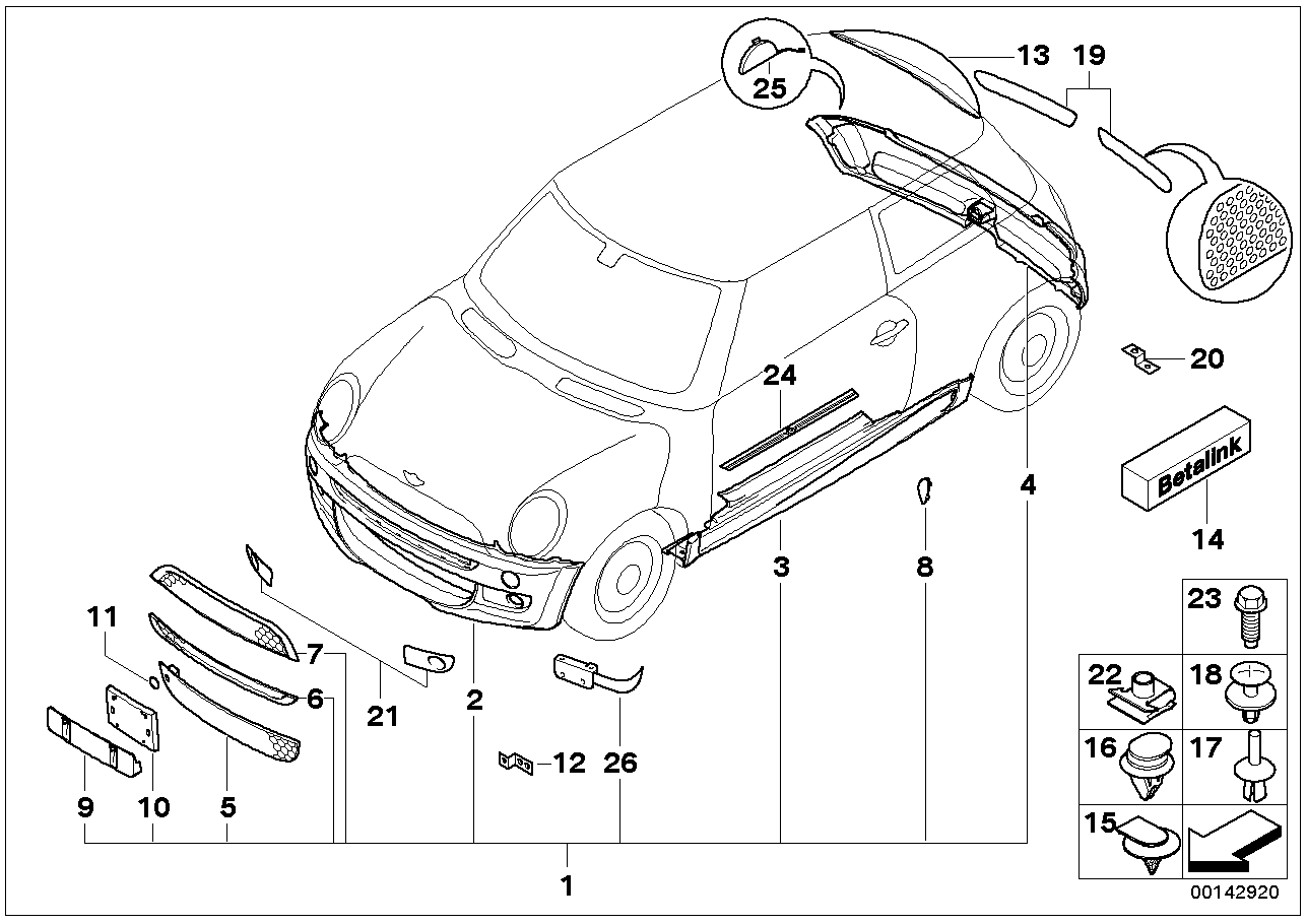 2004 mini cooper body parts discount