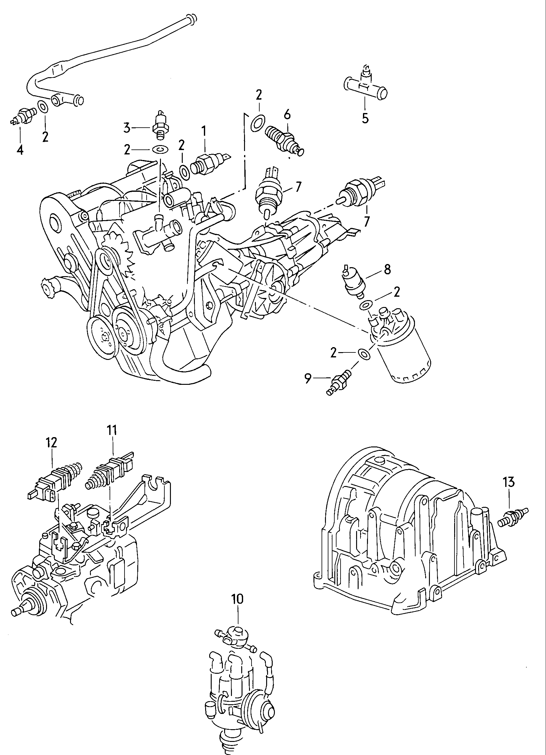 Audi 80 90 Avant 1985 1987 Datchik Davleniya Masla Termovyklyuchatel Datchik Temperatury Vyklyuchatel Dlya Fary Zadnego Hoda Datchik Poln Otkr Dross Zas Vyklyuchatel Holostogo Hoda Vag Etka Online Drive By