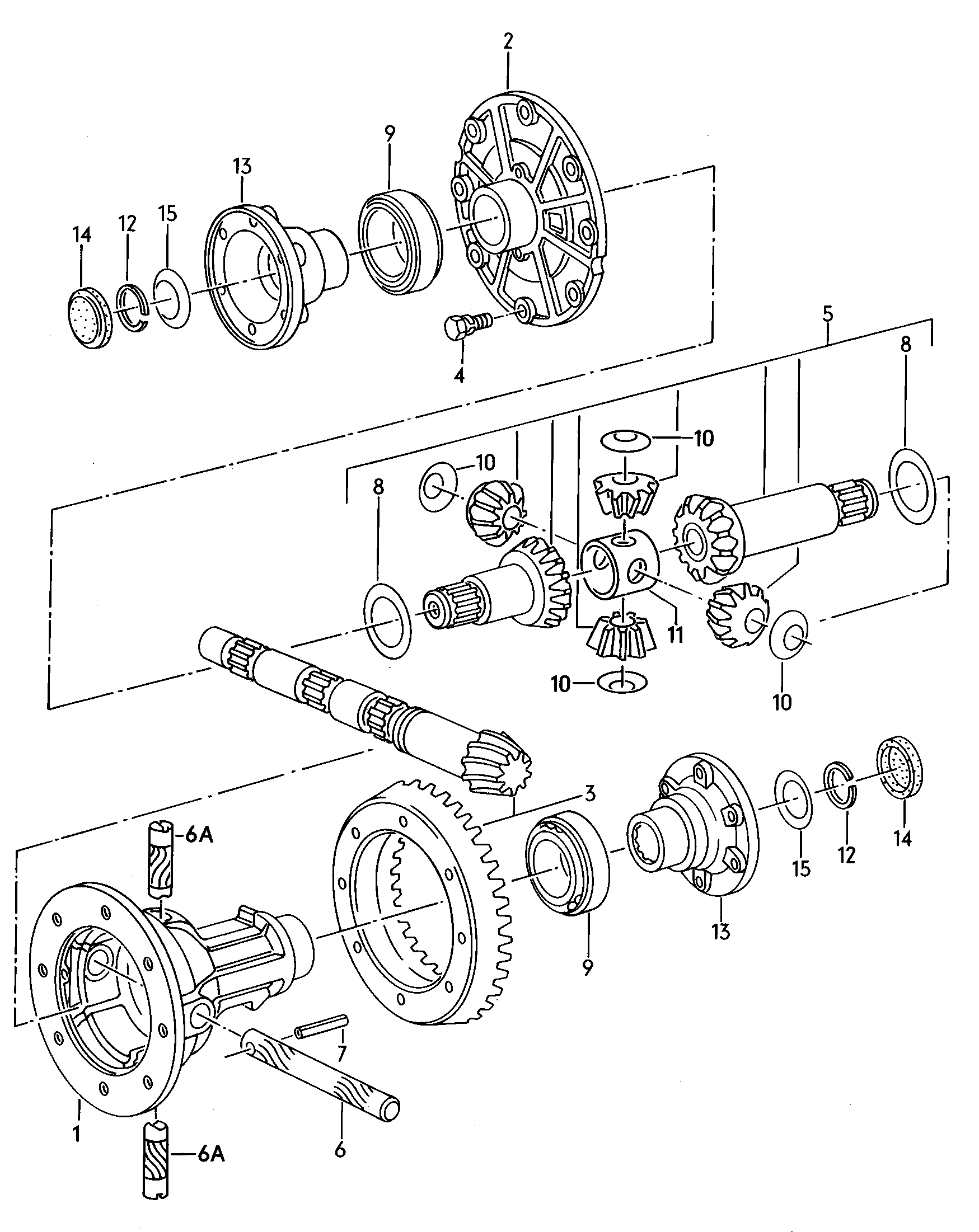 Volkswagen Tipo 2/T2 Kombi (1988 1992) Pinion and crown wheel. for