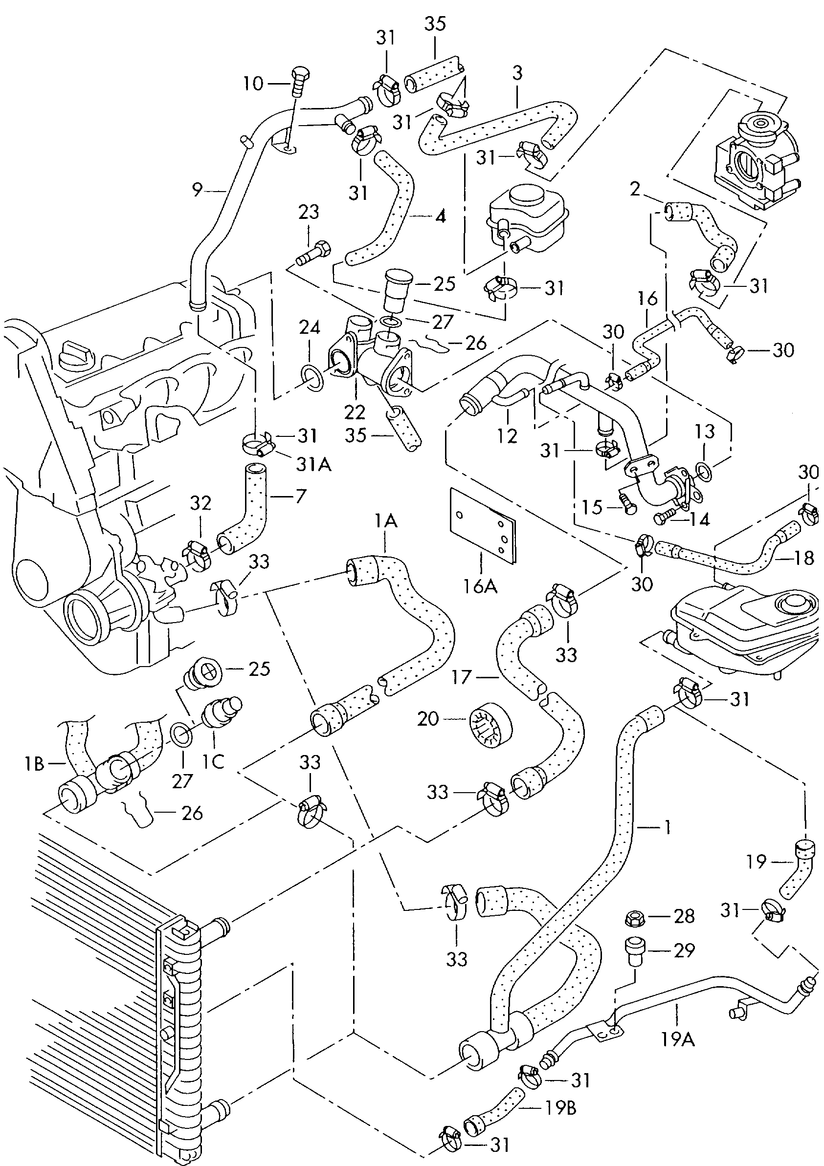A4 Avant 1999 2001 Coolant Cooling System Etka Online Webautocats A4 Avant 1999 2001 Coolant Cooling System Etka Online Webautocats