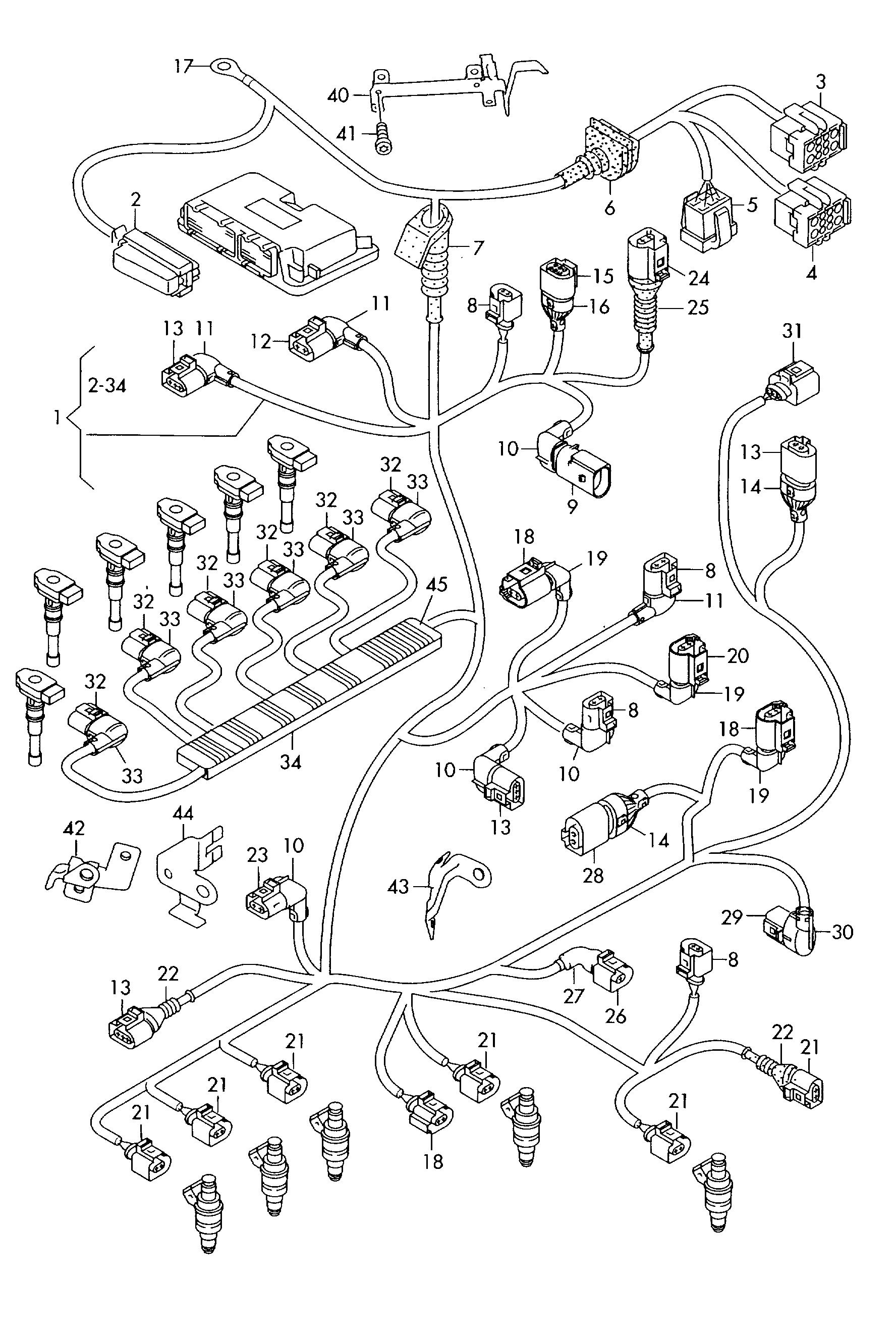 Audi Q7 (2010 2015) Wiring set for engine. > ETKA Online