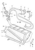 Бак, топливный Запорный аварийный клапан Шланг для удаления воздуха