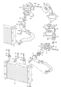 Радиатор охлаждающей жидкости Бачок, компенсационный Термостат Термовыключатель