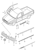 Решётка радиатора Декоративные накладки Накладка декоративная Надписи Эмблема VW