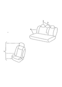 Оригинальные аксессуары 1 комплект обивки для сидений *функция 'FI' невозможна
