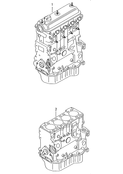 Двигатель с ГБЦ Блок цилиндров в сборе