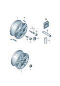 Алюминиевый диск Колпак колеса комплектацией