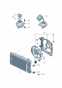 Радиатор охлаждающей жидкости Бачок, компенсационный Рамка вентилятора