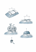 Оригинальные аксессуары Система креплен.груза на крыше Грузовой люк крыши Крепление для велосипедов ------------------------------