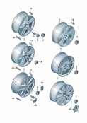 Алюминиевый диск Колпак колеса комплектацией